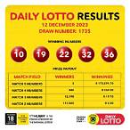 today's lottery numbers
